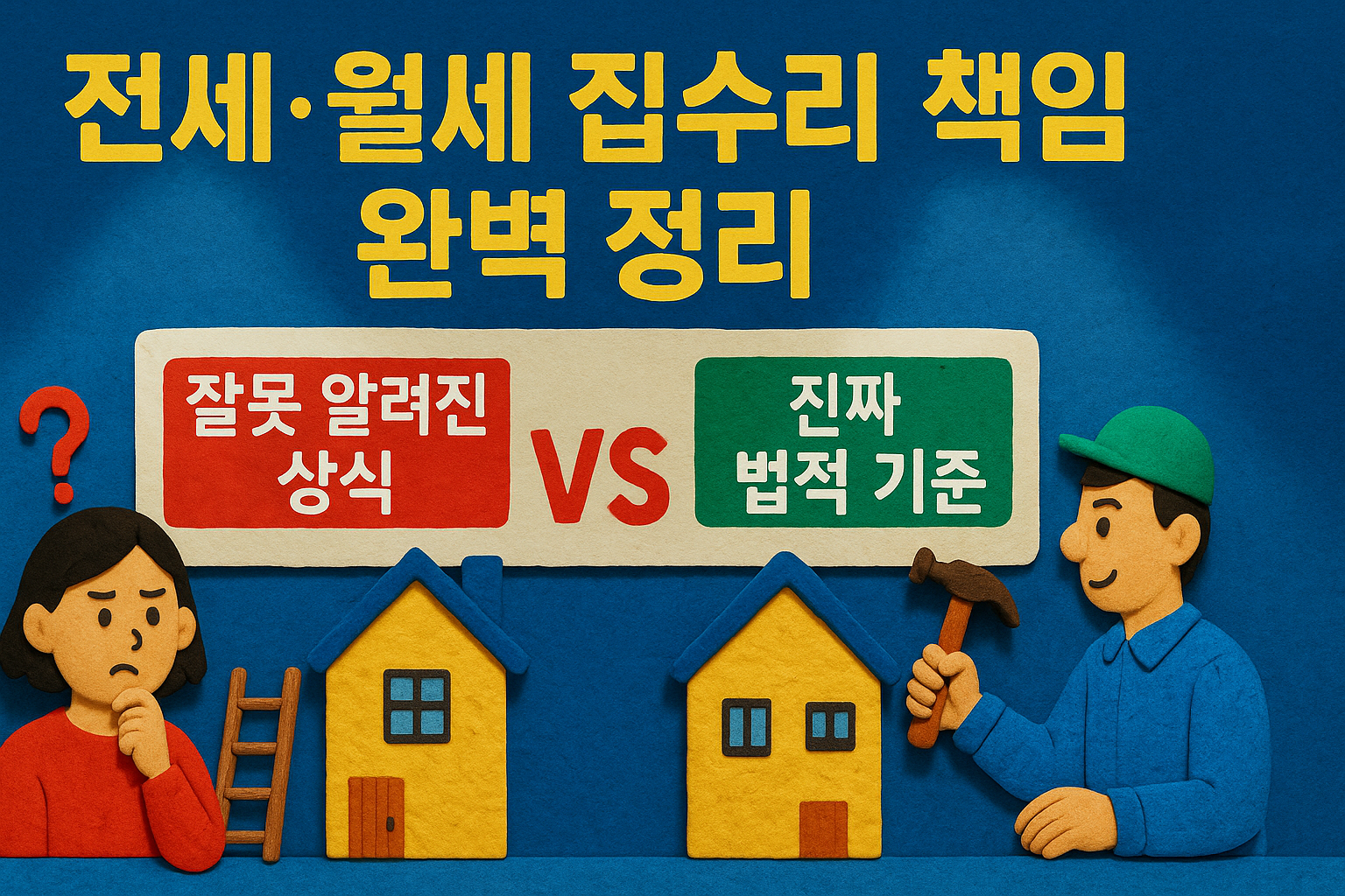 전세 월세 집수리 책임 분담 가이드 - 임대차 수선의무 기준 설명
