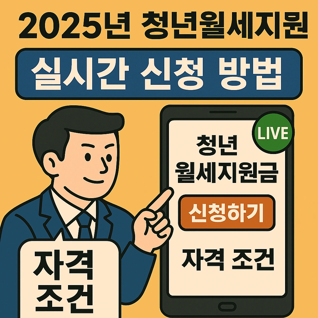 2025 청년월세 지원금! 실시간 신청으로 최대 240만 원 지원받자!