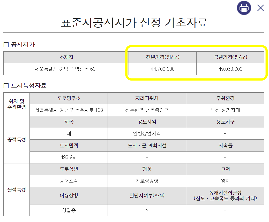 표준공시지가-산정-기초자료-페이지