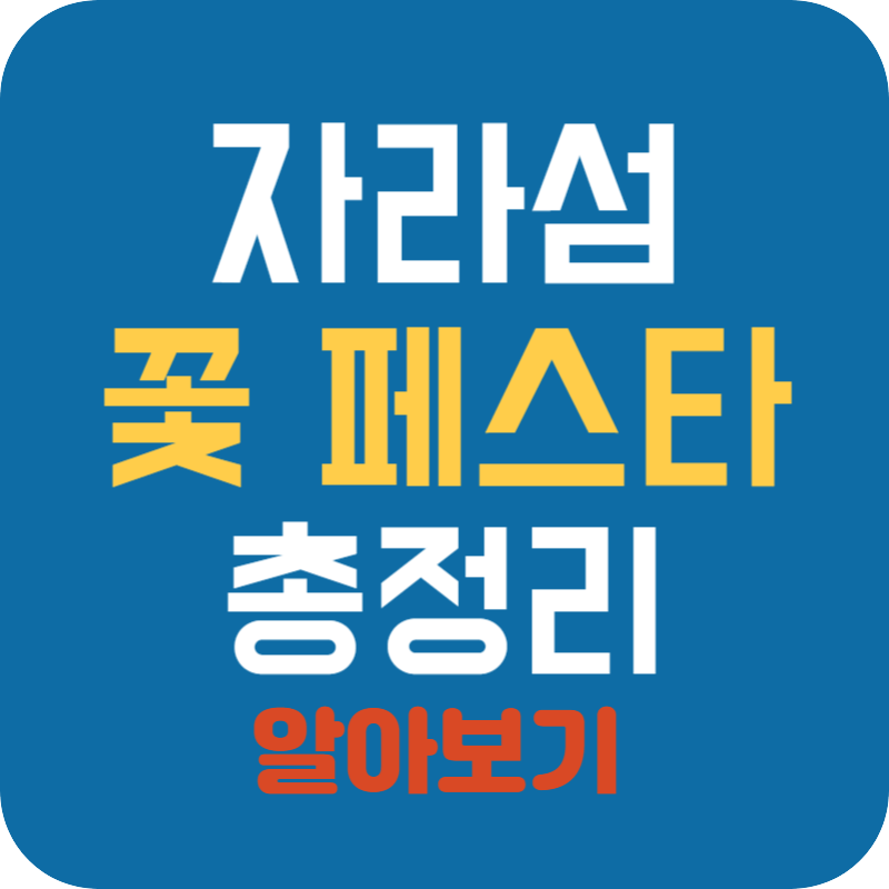 자라섬 꽃 페스타 일정 및 교통편 총정리(6월 봄꽃 축제)