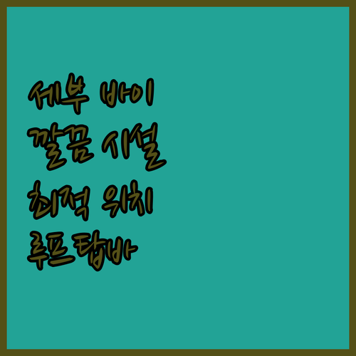 세부 바이 호텔, 깨끗한 시설과 편리