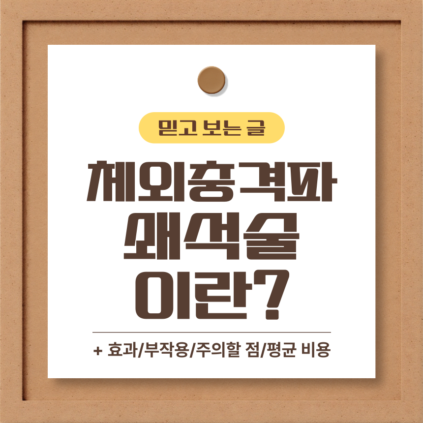  체외충격파 쇄석술 이란?