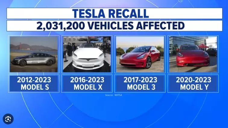 테슬라 리콜 대상 사진