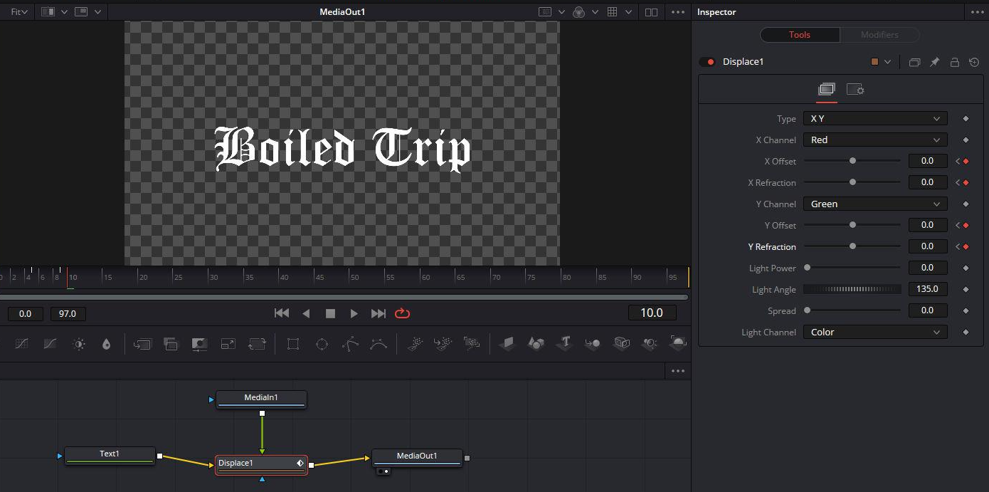 displace 노드 키프레임 설정3