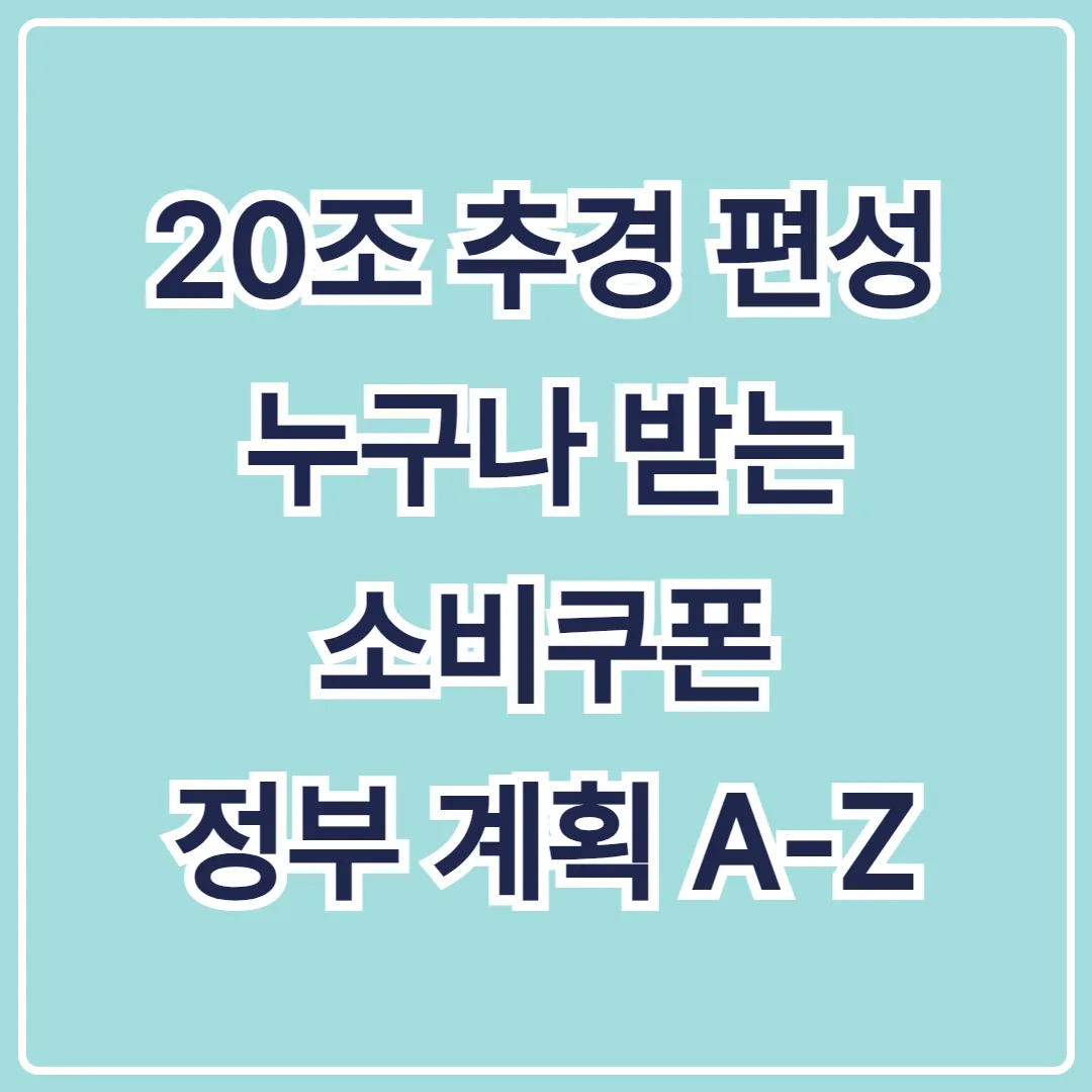 20조 추경 편성…누구나 받는 소비쿠폰, 정부 계획 A-Z