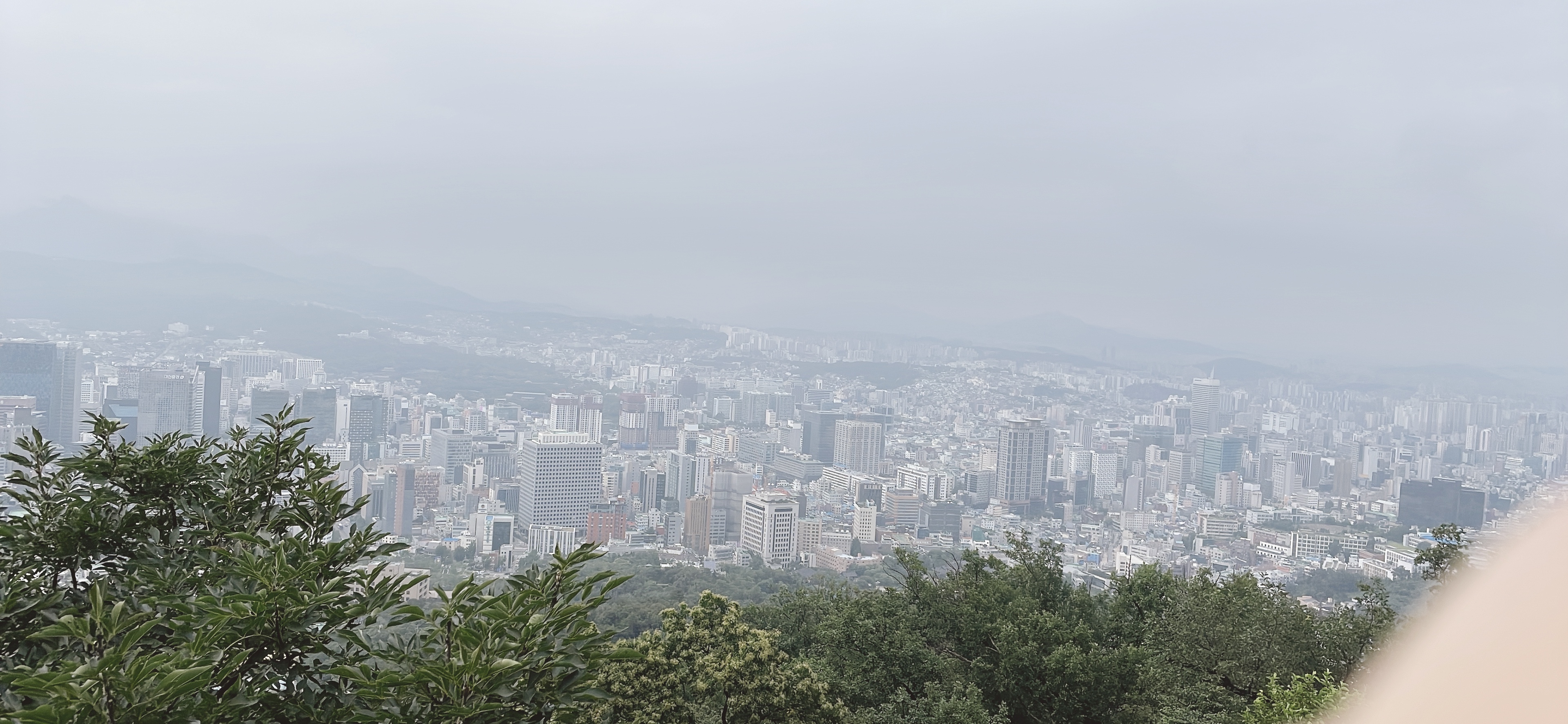 남산타워 꼭대기에서 바라본 서울시내