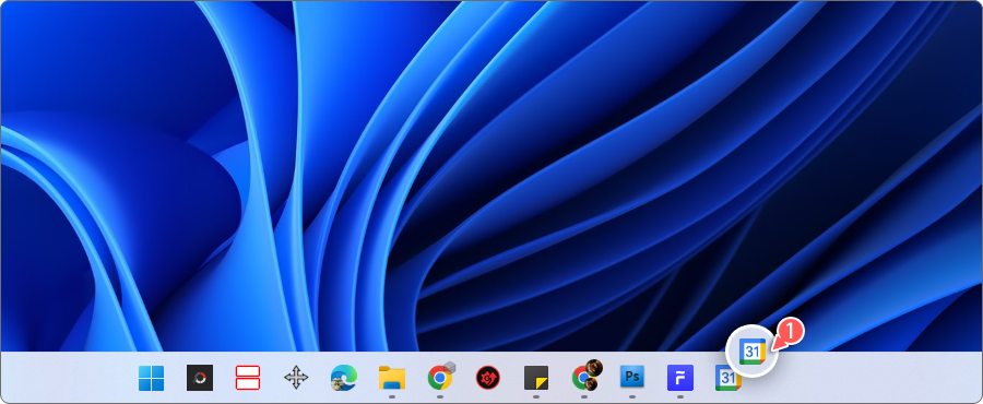 Windows 11 작업 표시줄에 Google Calendar 추가 완료