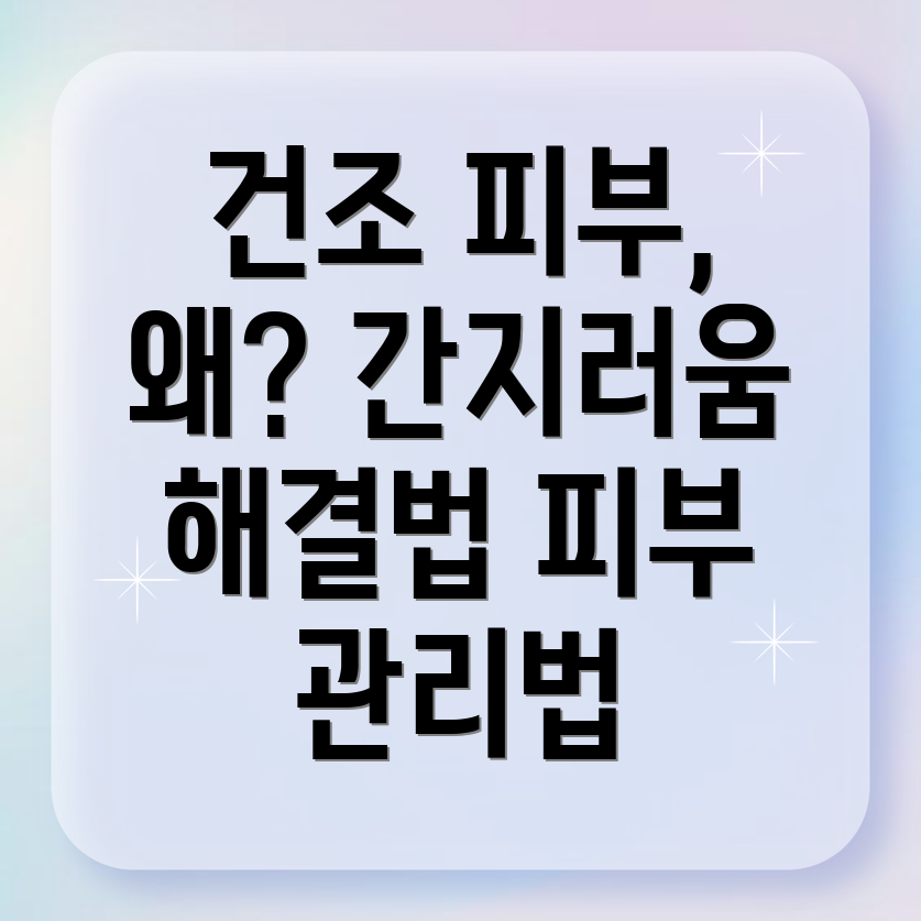 건조한 피부 관리