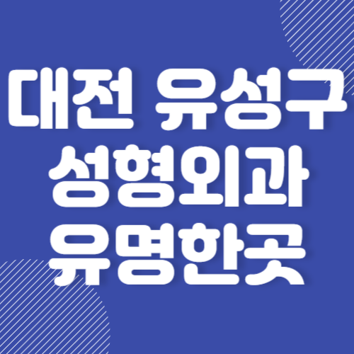 대전 유성구 성형외과 유명하고 인기있는 곳 BEST 3