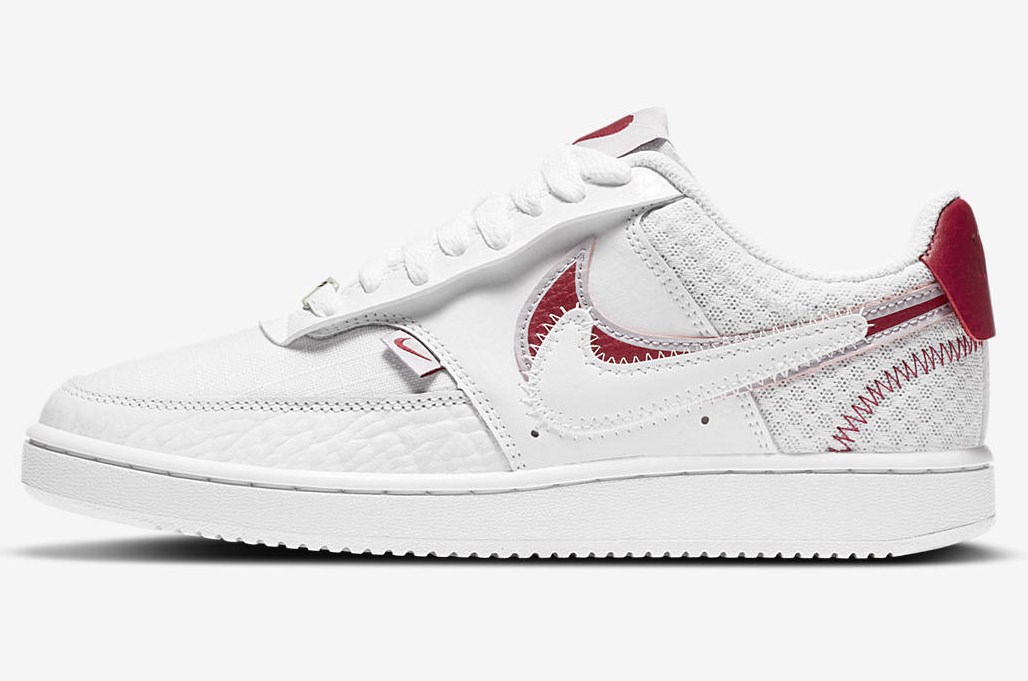Footwear NIKE - Court Vision Lo Prmv CI7827 100 White/Noble Red/Iced Lilac  - Sneakers - Low shoes - Women's shoes | efootwear.eu