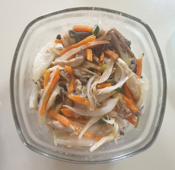  느타리 버섯 볶음, 들깨가루로 맛을 낸 버섯 볶음, 버섯 데치는 시간