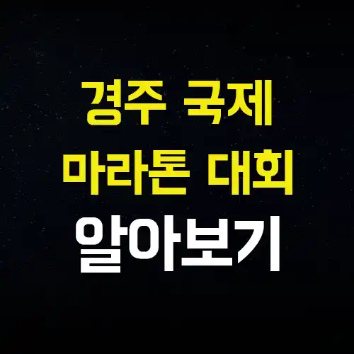  2024 경주 벚꽃 마라톤 일정 교통통제 확인해보기