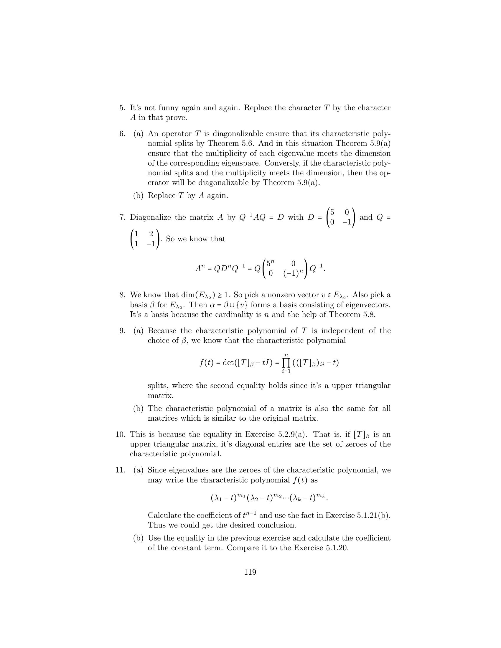 Solutions To Linear Algebra Stephen H Friedberg Fourth Edition Chapter 5