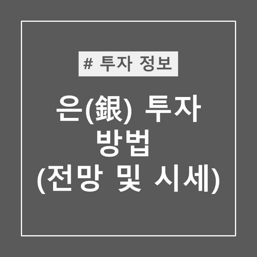  은 테크 - 은 투자 방법 정리 (전망 및 시세)