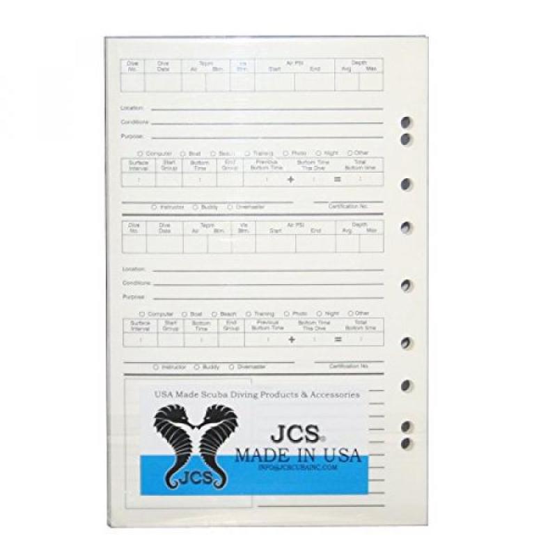 JCS 스쿠버 다이빙 로그 북 리필 페이지