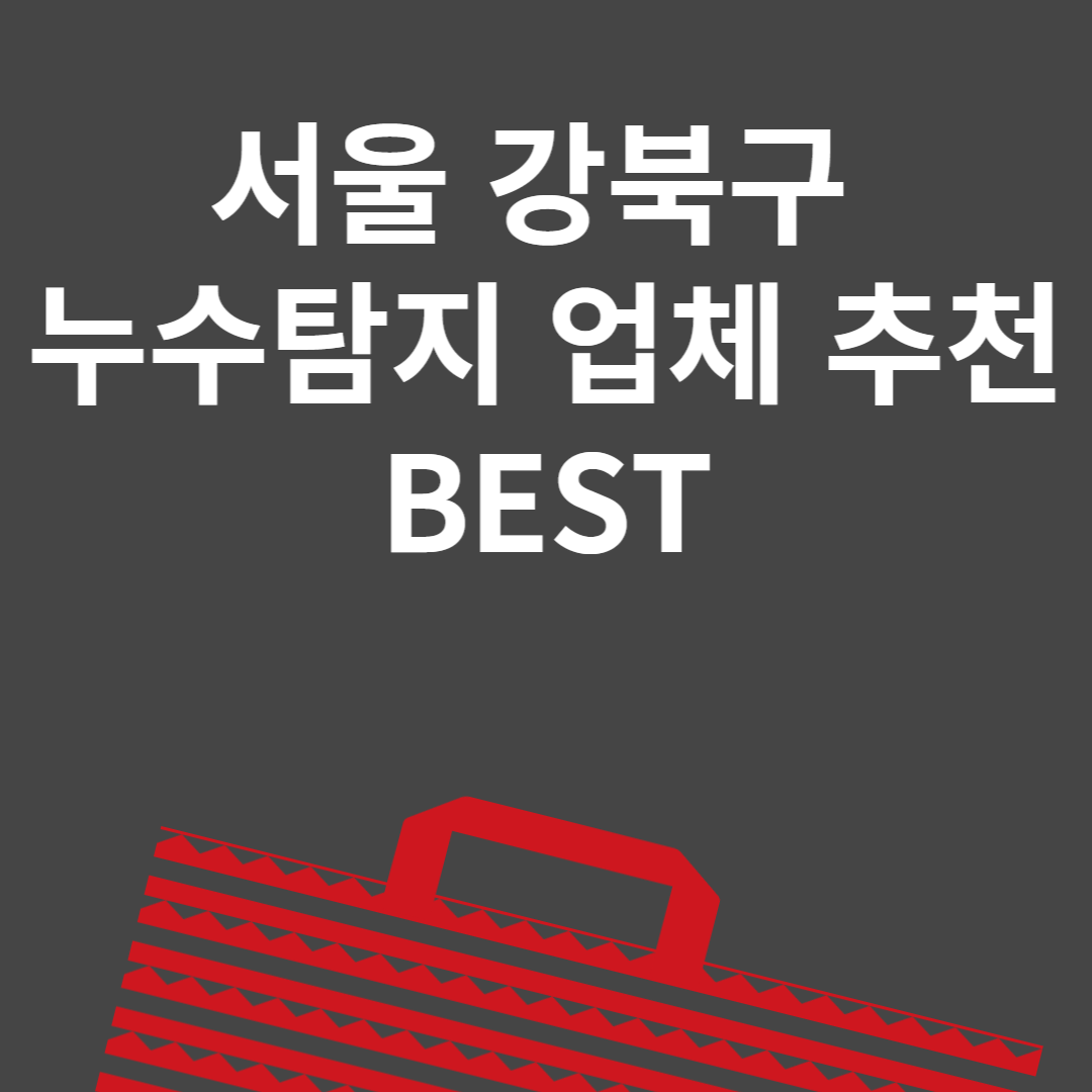 서울 강북구 누수탐지 업체 추천 Best6ㅣ비용ㅣ누수 보험 블로그 썸내일 사진