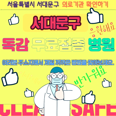 서대문구 독감 무료접종 병원