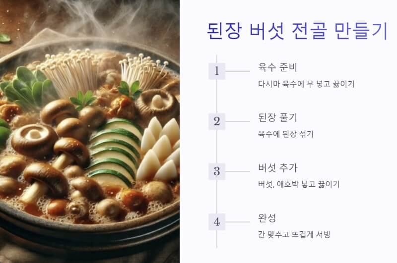된장 버섯 전골 이미지