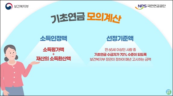 노령연금 수급자격 기초연금 자격 금액 정보 안내