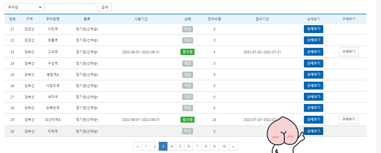 전국 공영주차장 목록