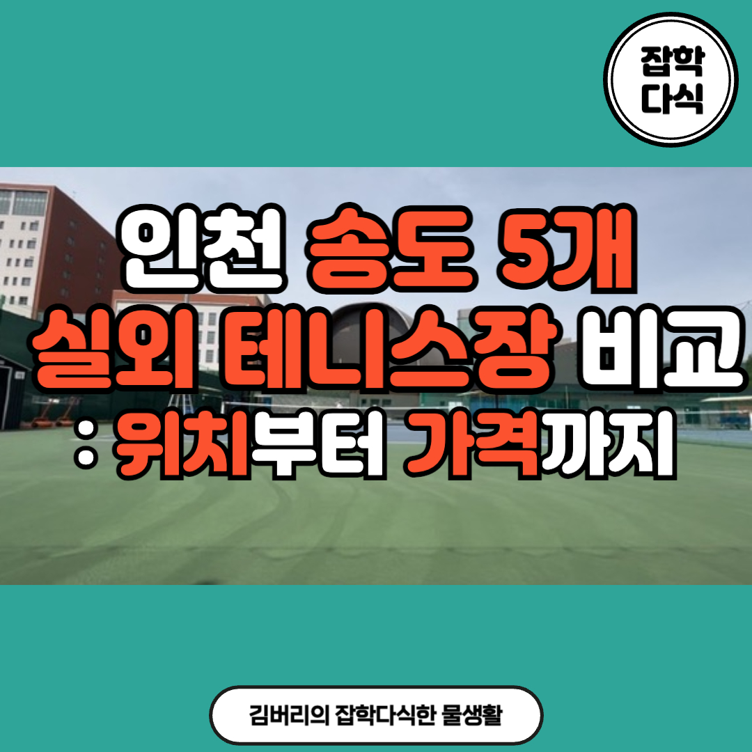 인천 송도 5개 실외 테니스장