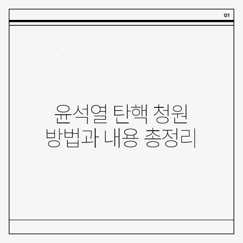 윤석열 탄핵 청원 방법과 내용 총정리