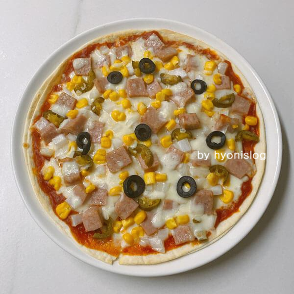 코코또띠야 피자만들기 에어프라이어 치즈피자 야식추천!