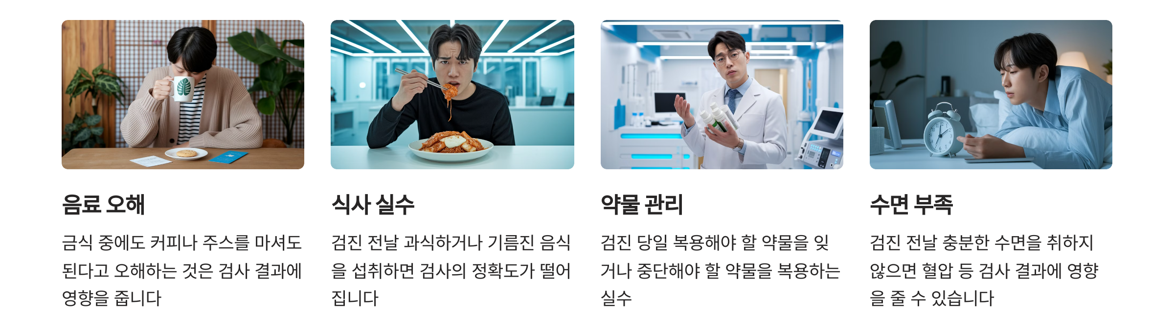 건강검진 전 흔히 하는 실수