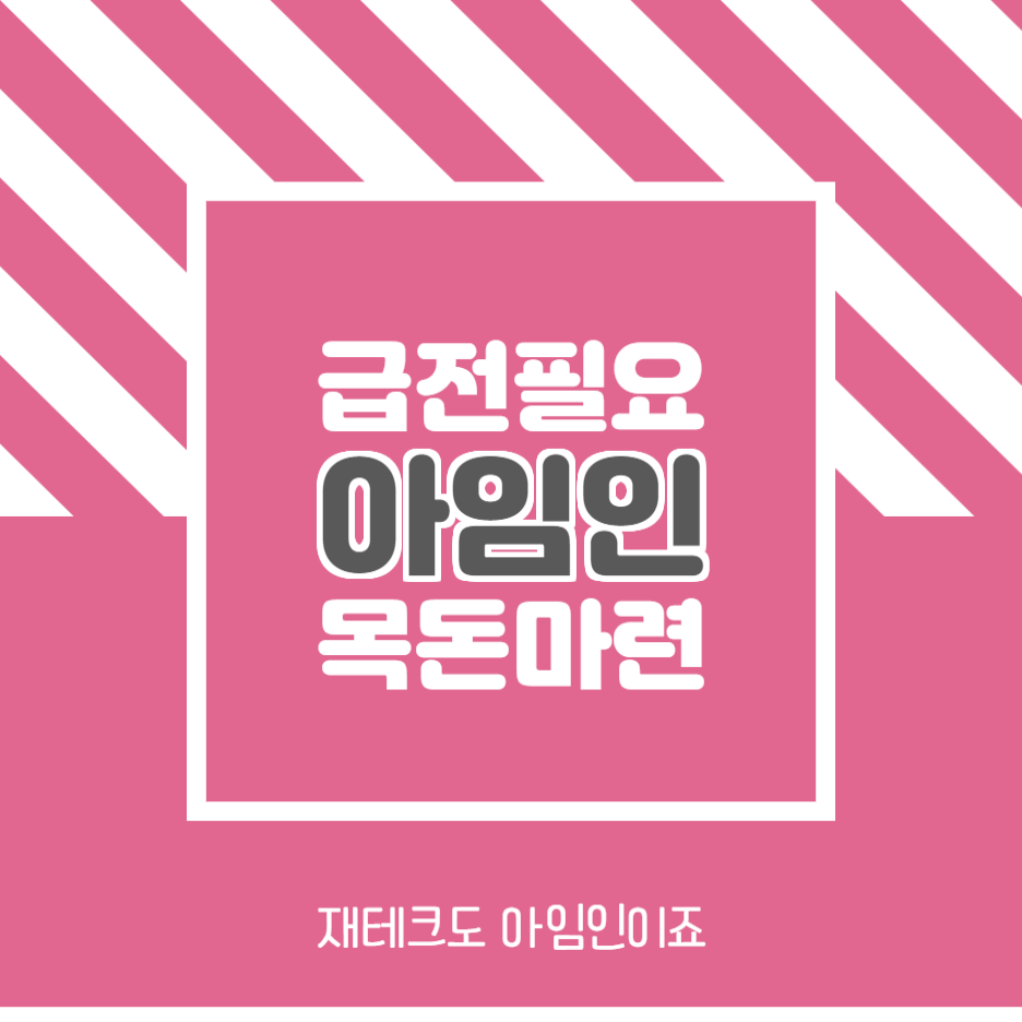  급전 마련 아임인 사용방법