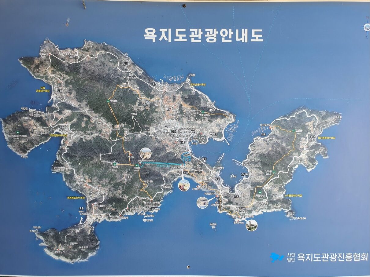 욕지도 관광안내도