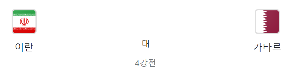 이란 vs 카타르 아시안컵 준결승