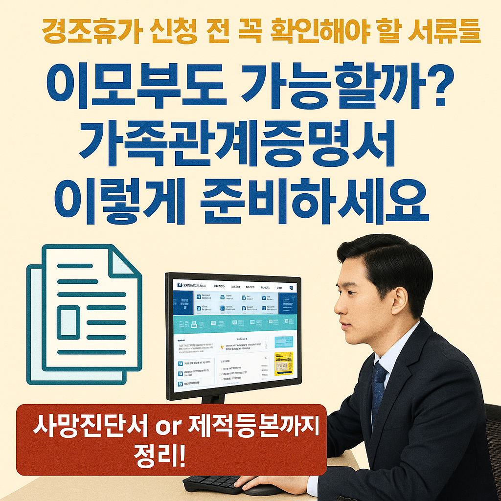 가족관계증명서 발급 화면 예시