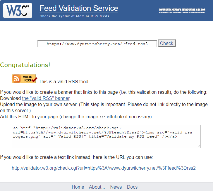 W3C Feed Validation Service