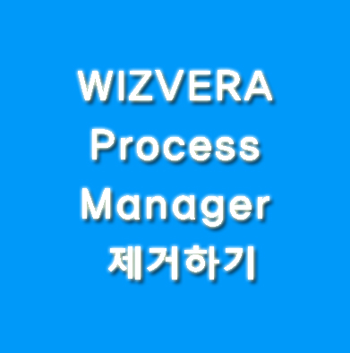  WIZVERA process Manager, 무슨 프로그램? 간단하게 지워보기