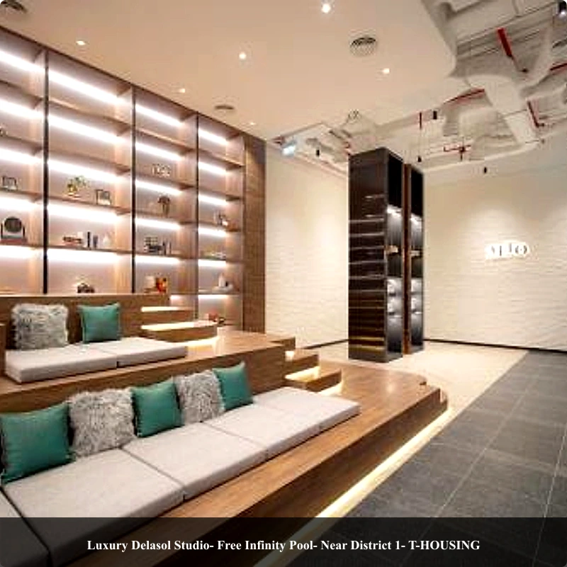 Luxury Delasol Studio- Free Infinity Pool- Near District 1- T-HOUSING_4