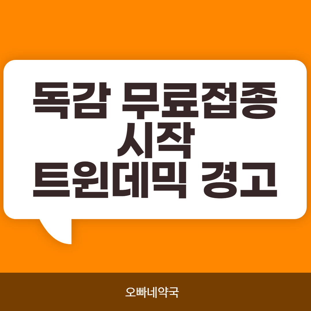  독감 무료 예방 접종 8일부터 시작
