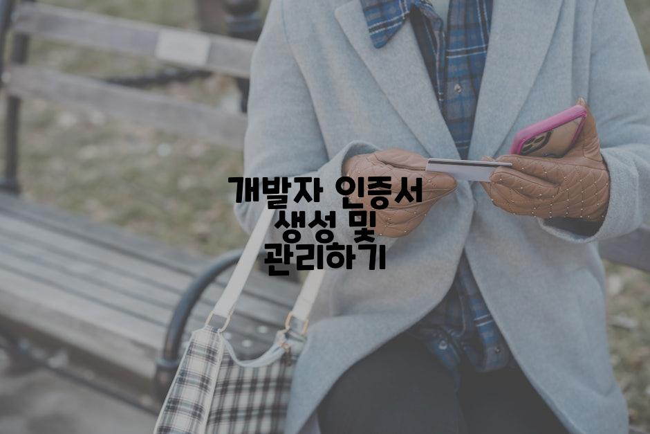 개발자 인증서 생성 및 관리하기