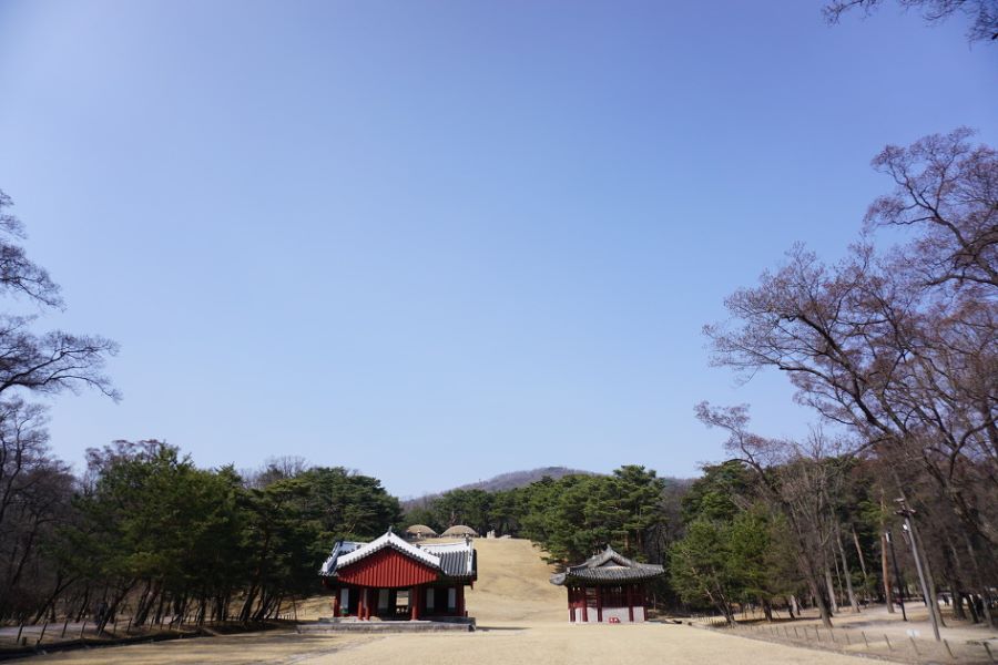 정자각(좌) 비각(우)&#44; 뒤로 능침&#44;