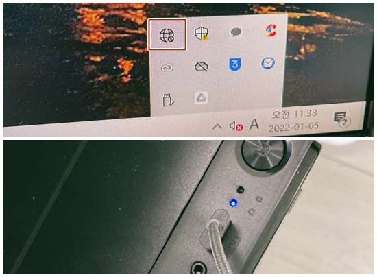 연결상태 확인 후 USB 케이블로 스마트폰&컴퓨터 연결