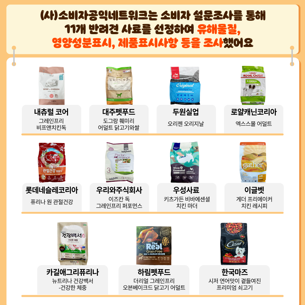 강아지 사료 종류