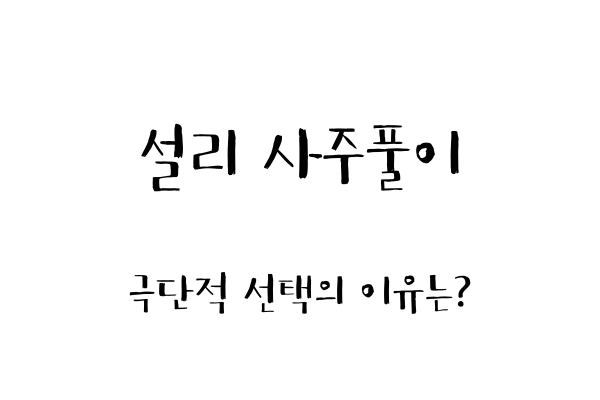  설리 사주풀이 (극단적 선택의 이유는?)