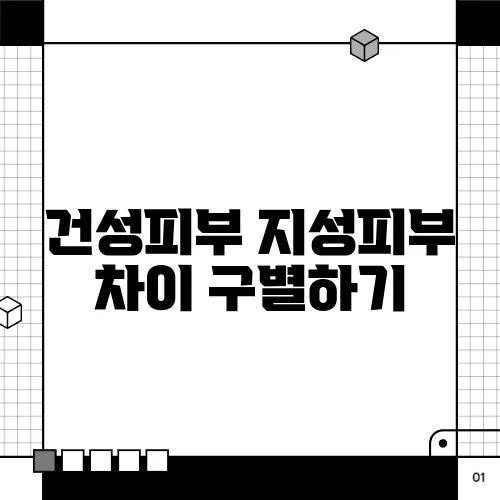 건성피부 지성피부 차이 구별하기