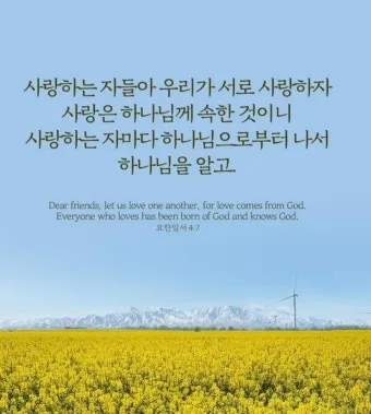 요한일서 4장 19절 묵상 - 우리가 사랑함은 그가 먼저 우리를 사랑하셨음이라_15