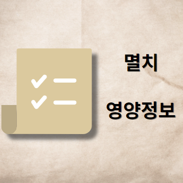 멸치 영양 정보