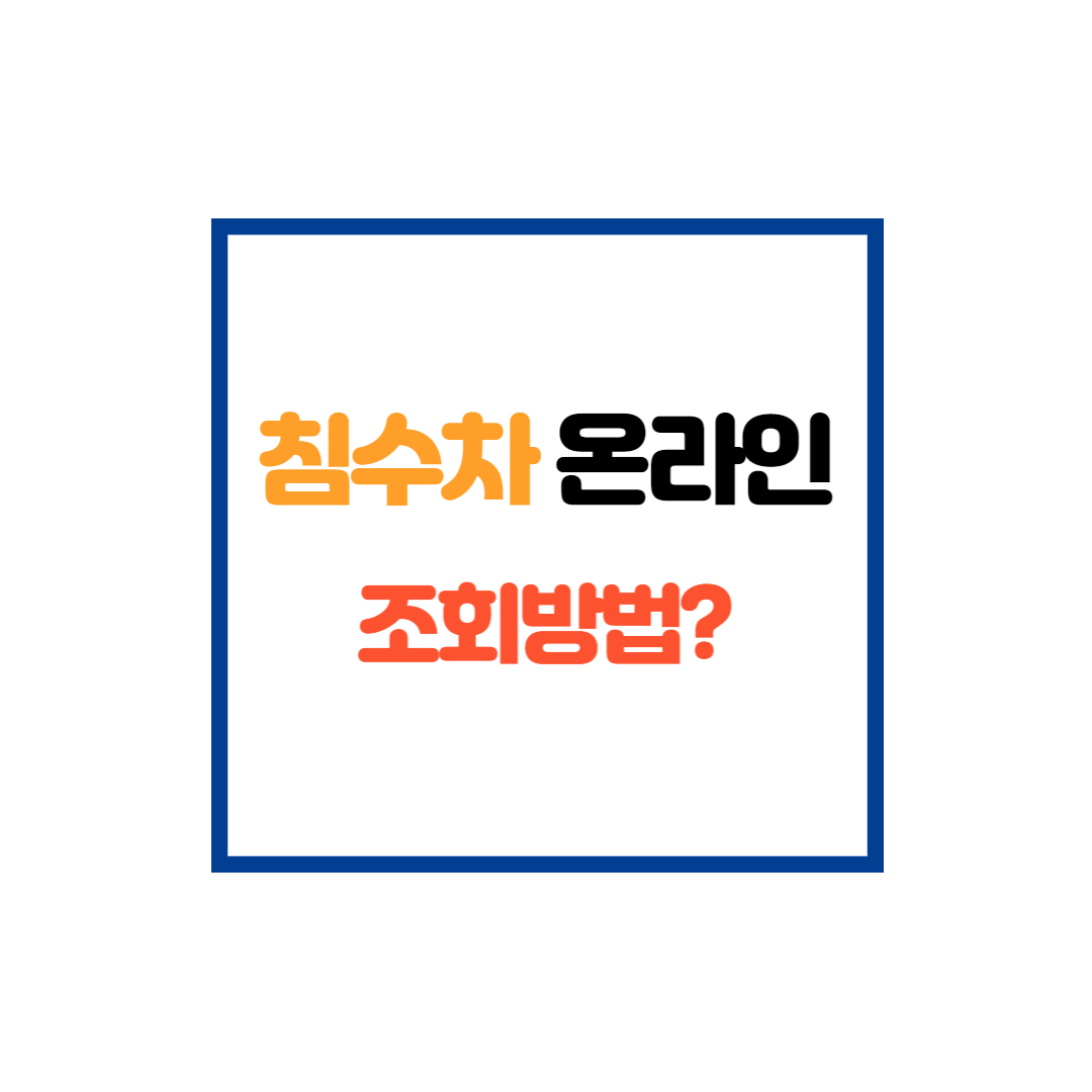 침수차 온라인 조회 방법 썸네일