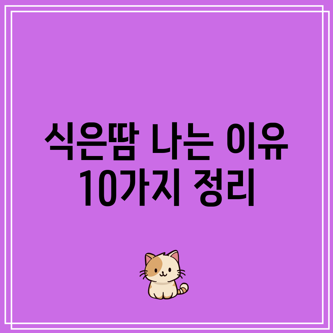 식은땀 나는 이유 10가지 정리