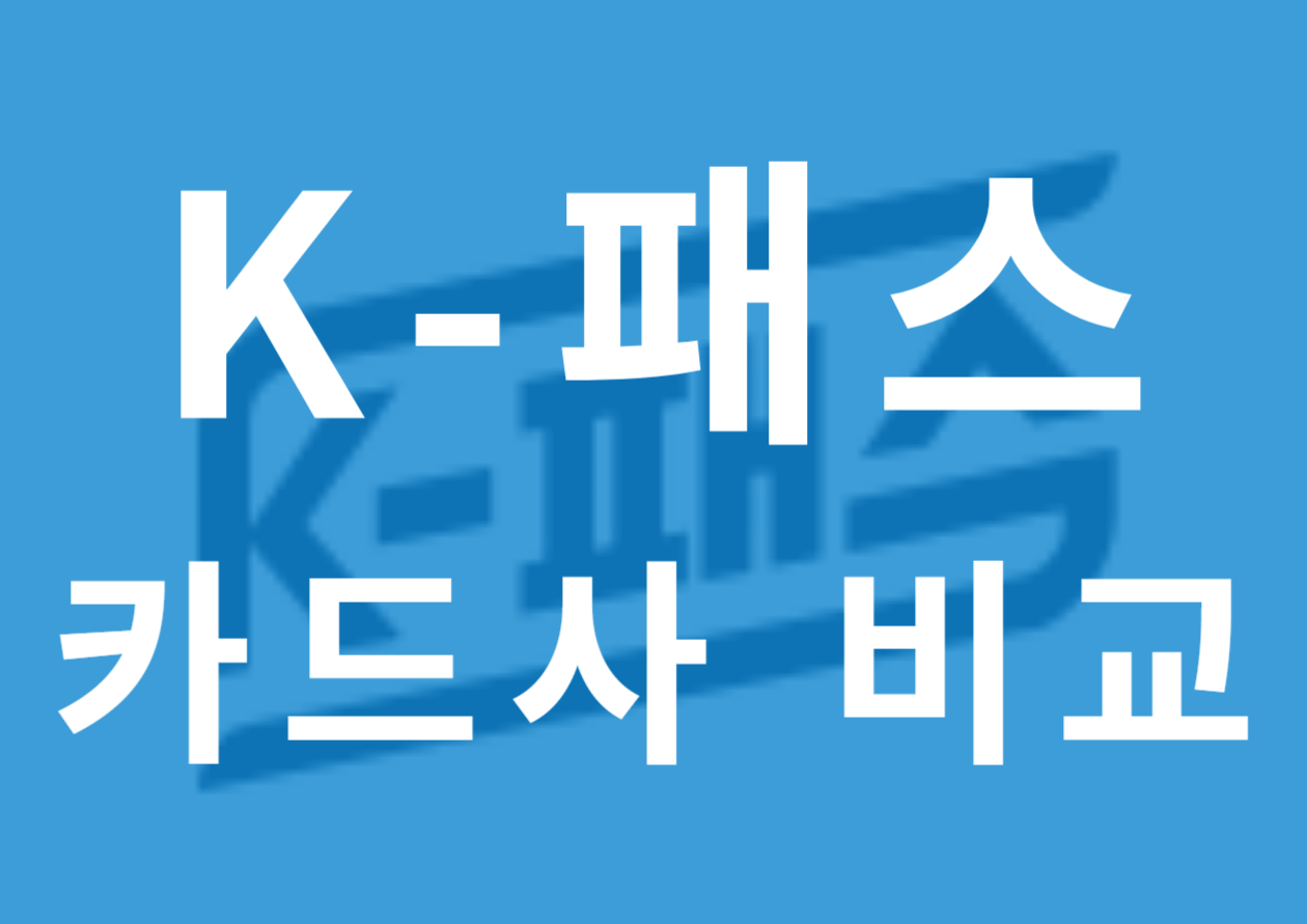  K-패스 카드사 비교(feat. 기후동행카드 비교)