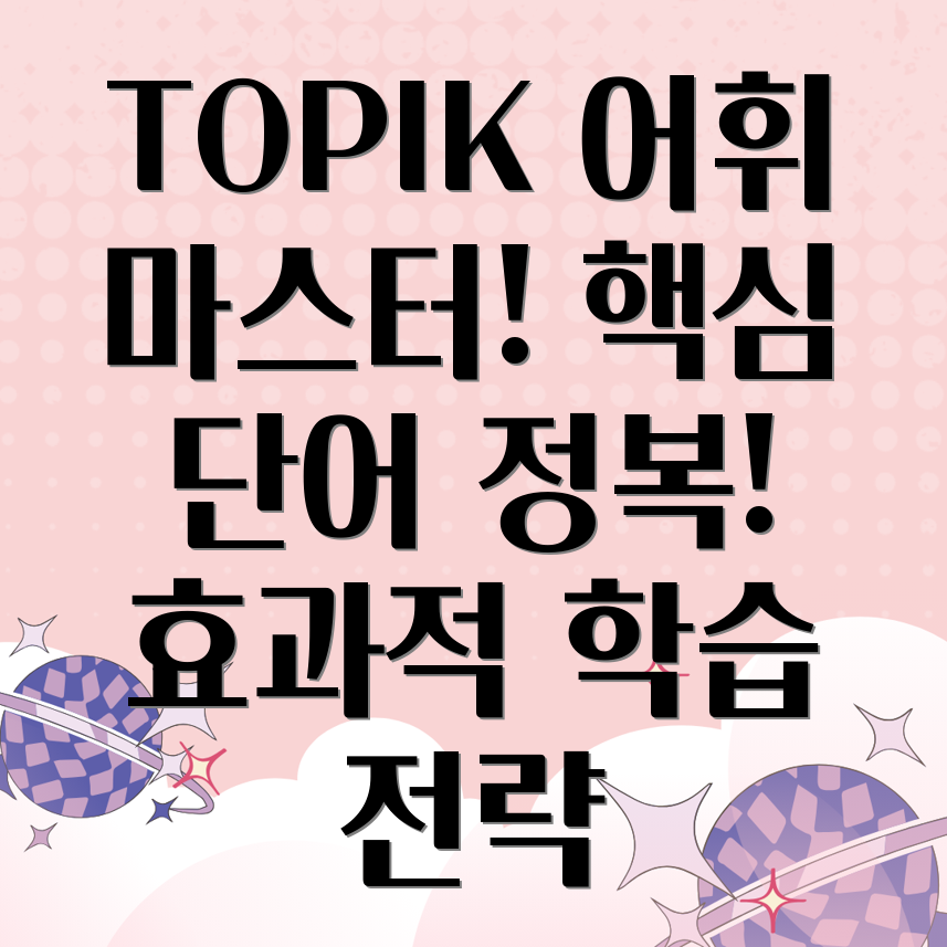 TOPIK 어휘 학습