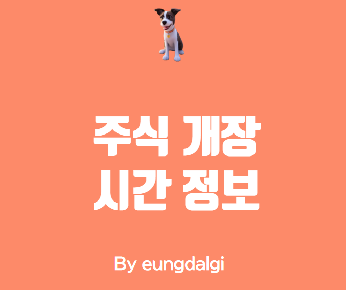  주식 개장 시간 정보
