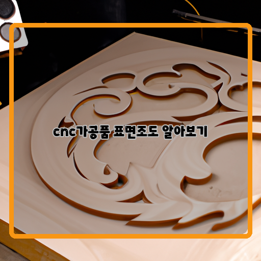  제품 외형뿐 아니라 표면조도도 중요한 cnc가공품!